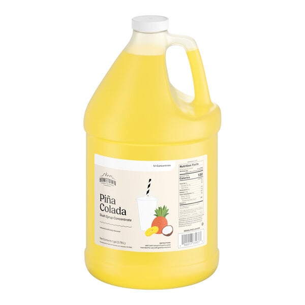 Hometown Provisions Pina Colada Slushy 5:1 Concentrate 1 Gallon - 4/Case