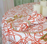 Round Scuba Tablecloth 132" Rust/Burnt Orange