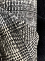 Wool Blend Twill Checked Brown Blue