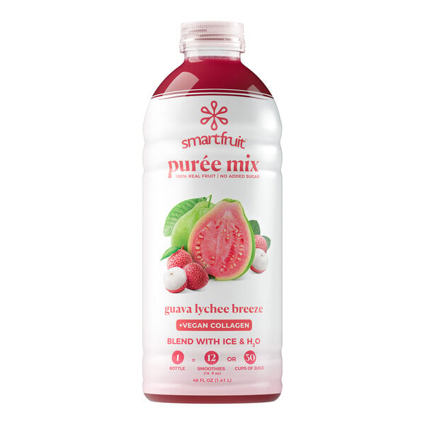 Smartfruit Guava Lychee Breeze 100% Fruit Puree Beverage Mix 48 fl. oz. - 6/Case