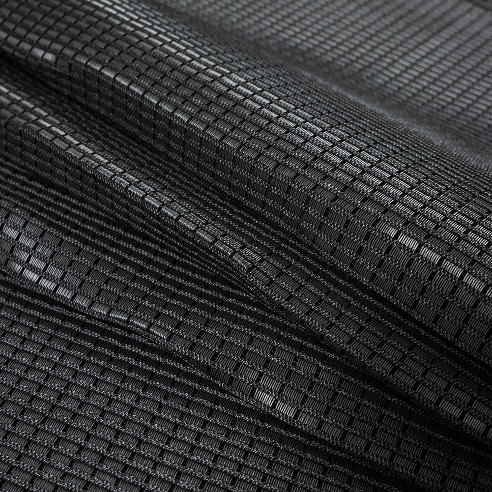 Alexander Wang Silver and Black Ribbed Novelty Double Knit