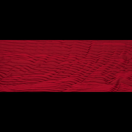 Accordion Pleated Chiffon - Tomato Red - Etereo Collection