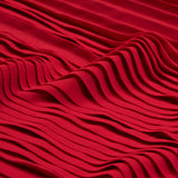 Accordion Pleated Chiffon - Tomato Red - Etereo Collection