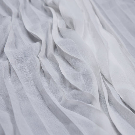 Accordion Pleated Chiffon - White - Etereo Collection