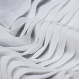 Accordion Pleated Chiffon - White - Etereo Collection