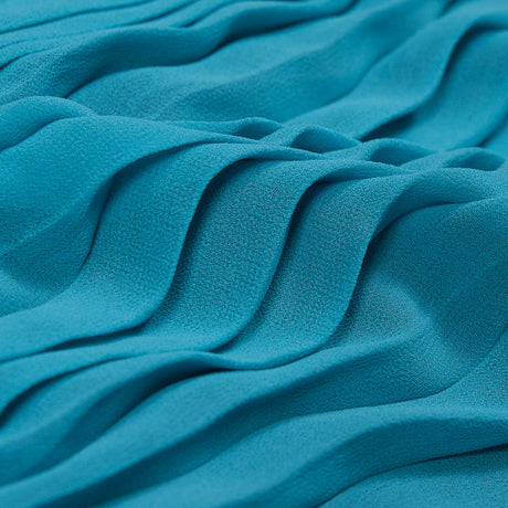Accordion Pleated Chiffon - River Blue - Etereo Collection