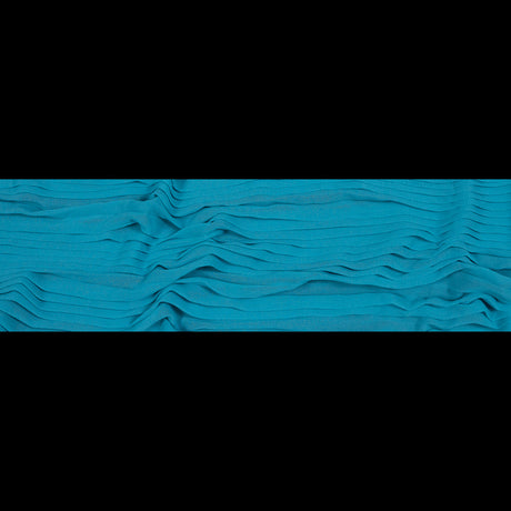 Accordion Pleated Chiffon - River Blue - Etereo Collection