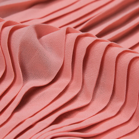 Accordion Pleated Chiffon - Seashell Pink - Etereo Collection
