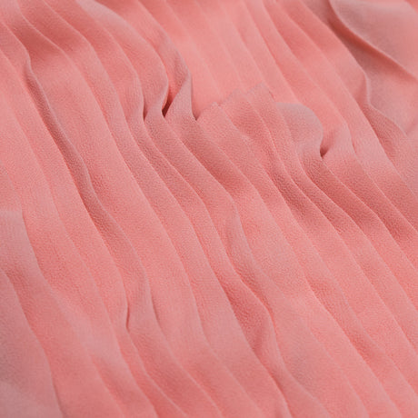 Accordion Pleated Chiffon - Seashell Pink - Etereo Collection