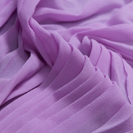 Accordion Pleated Chiffon - Easter Egg Purple - Etereo Collection