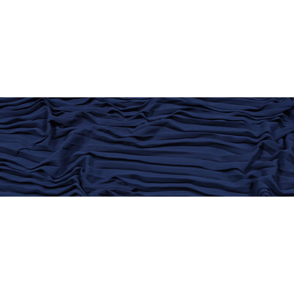 Accordion Pleated Chiffon - Blue Print - Etereo Collection