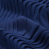 Accordion Pleated Chiffon - Blue Print - Etereo Collection