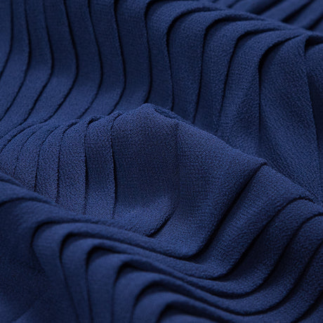 Accordion Pleated Chiffon - Blue Print - Etereo Collection