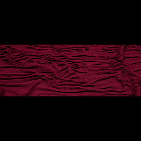 Accordion Pleated Chiffon - Rhododendron Red - Etereo Collection