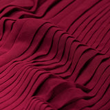 Accordion Pleated Chiffon - Rhododendron Red - Etereo Collection