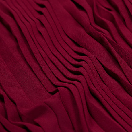 Accordion Pleated Chiffon - Rhododendron Red - Etereo Collection