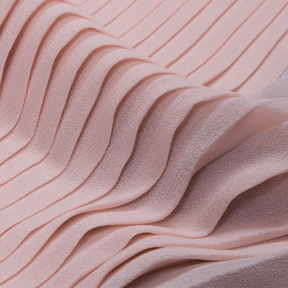 Accordion Pleated Chiffon - Rose Shadow Pink - Etereo Collection