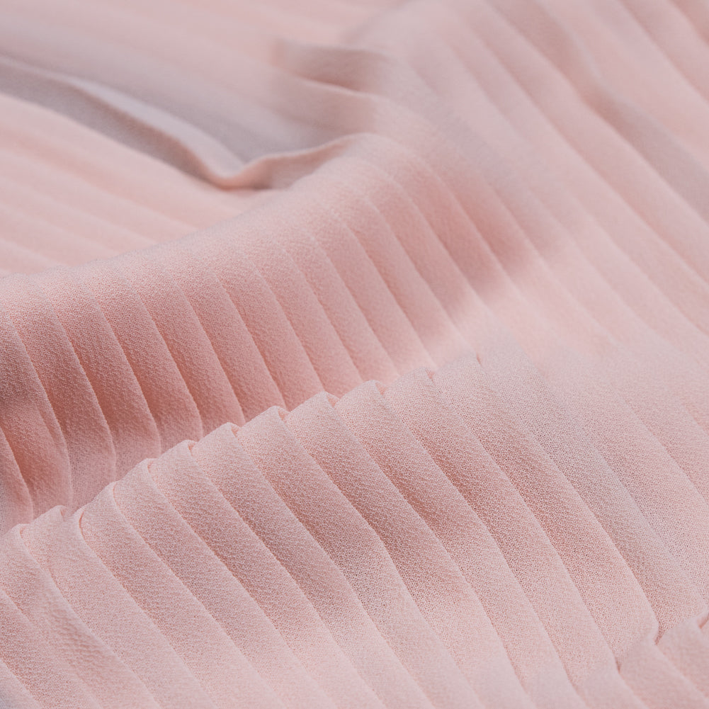 Accordion Pleated Chiffon - Rose Shadow Pink - Etereo Collection