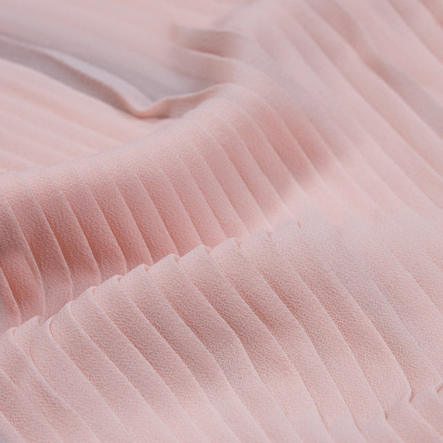 Accordion Pleated Chiffon - Rose Shadow Pink - Etereo Collection