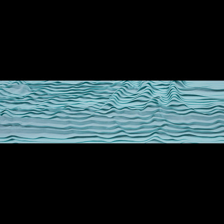 Accordion Pleated Chiffon - Aqua Blue - Etereo Collection