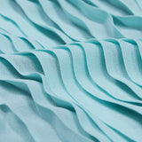 Accordion Pleated Chiffon - Aqua Blue - Etereo Collection