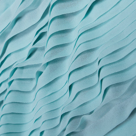 Accordion Pleated Chiffon - Aqua Blue - Etereo Collection
