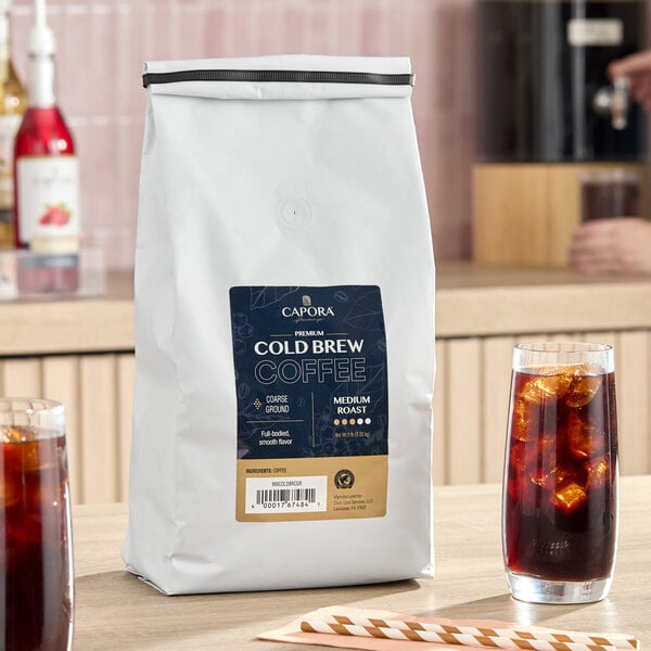 Capora Cold Brew Coarse Ground Coffee 5 lb. - 2/Case
