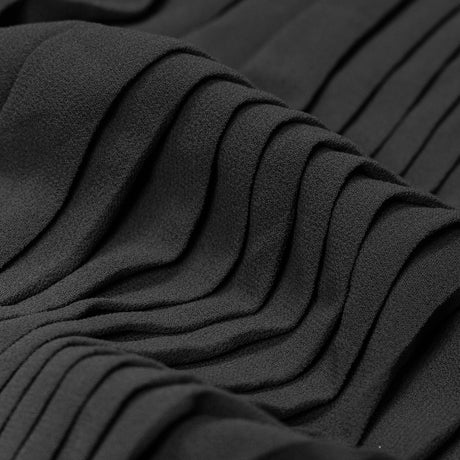 Accordion Pleated Chiffon - Black - Etereo Collection
