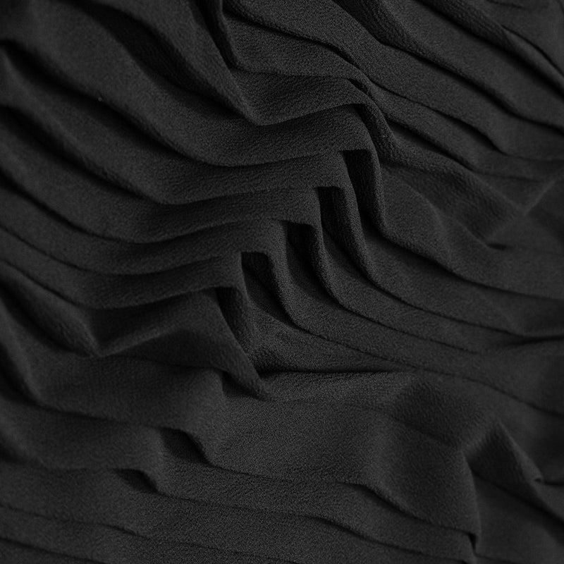 Accordion Pleated Chiffon - Black - Etereo Collection