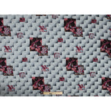 Famous NYC Designer Cloud Cream and Castle Rock Printed Silk Woven