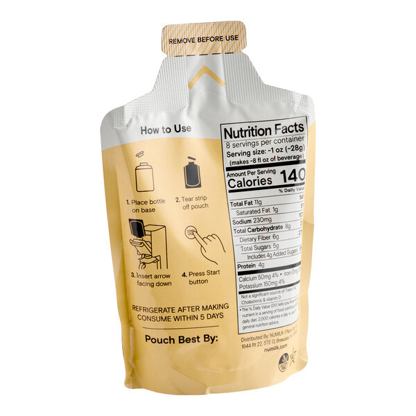 Numilk Commercial Barista Almond Milk Base 8.5 oz. - 48/Case