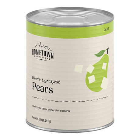 Hometown Provisions #10 Can Diced Pears in Light Syrup - 6/Case