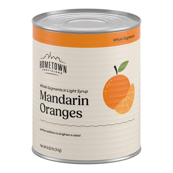 Hometown Provisions #10 Can Whole Mandarin Orange Segments in Light Syrup - 6/Case
