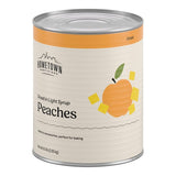 Hometown Provisions #10 Can Diced Peaches in Light Syrup - 6/Case
