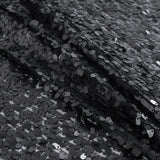 Netting with All Over Oval Paillette Sequins - Black