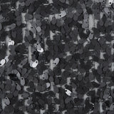 Netting with All Over Oval Paillette Sequins - Black