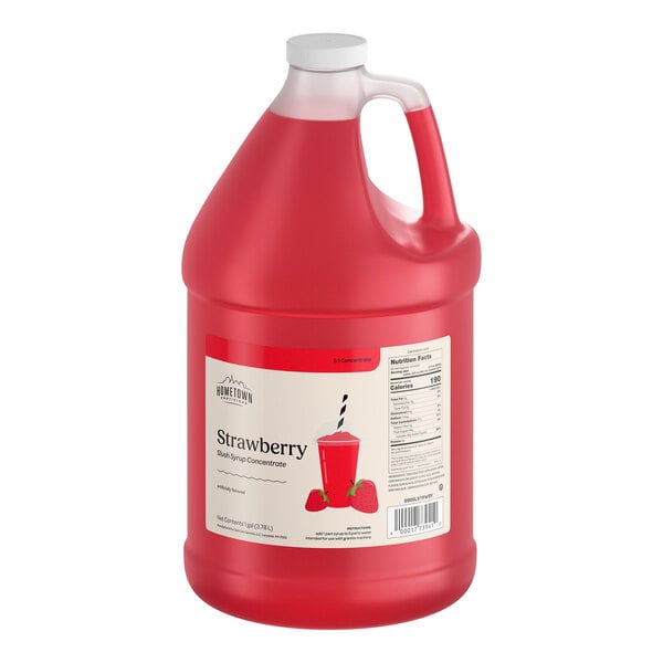 Hometown Provisions Strawberry Slushy 5:1 Concentrate 1 Gallon - 4/Case