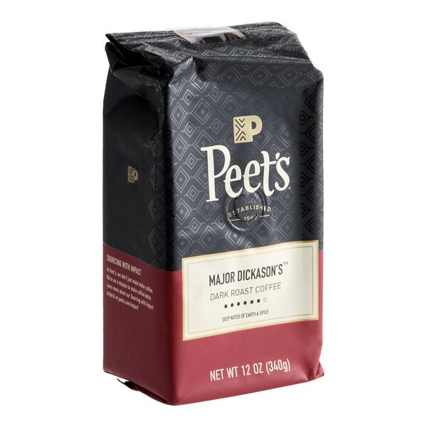 Peet's Coffee Major Dickason's Blend Ground Coffee 12 oz. - 12/Case