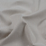 Brownie and White Candy Striped Stretch Cotton Woven