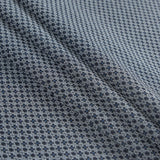 Paloma Geometric Stretch Cotton Woven with True Blue Accents