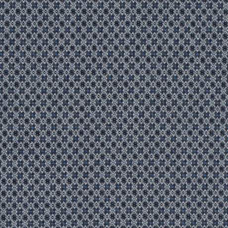 Paloma Geometric Stretch Cotton Woven with True Blue Accents