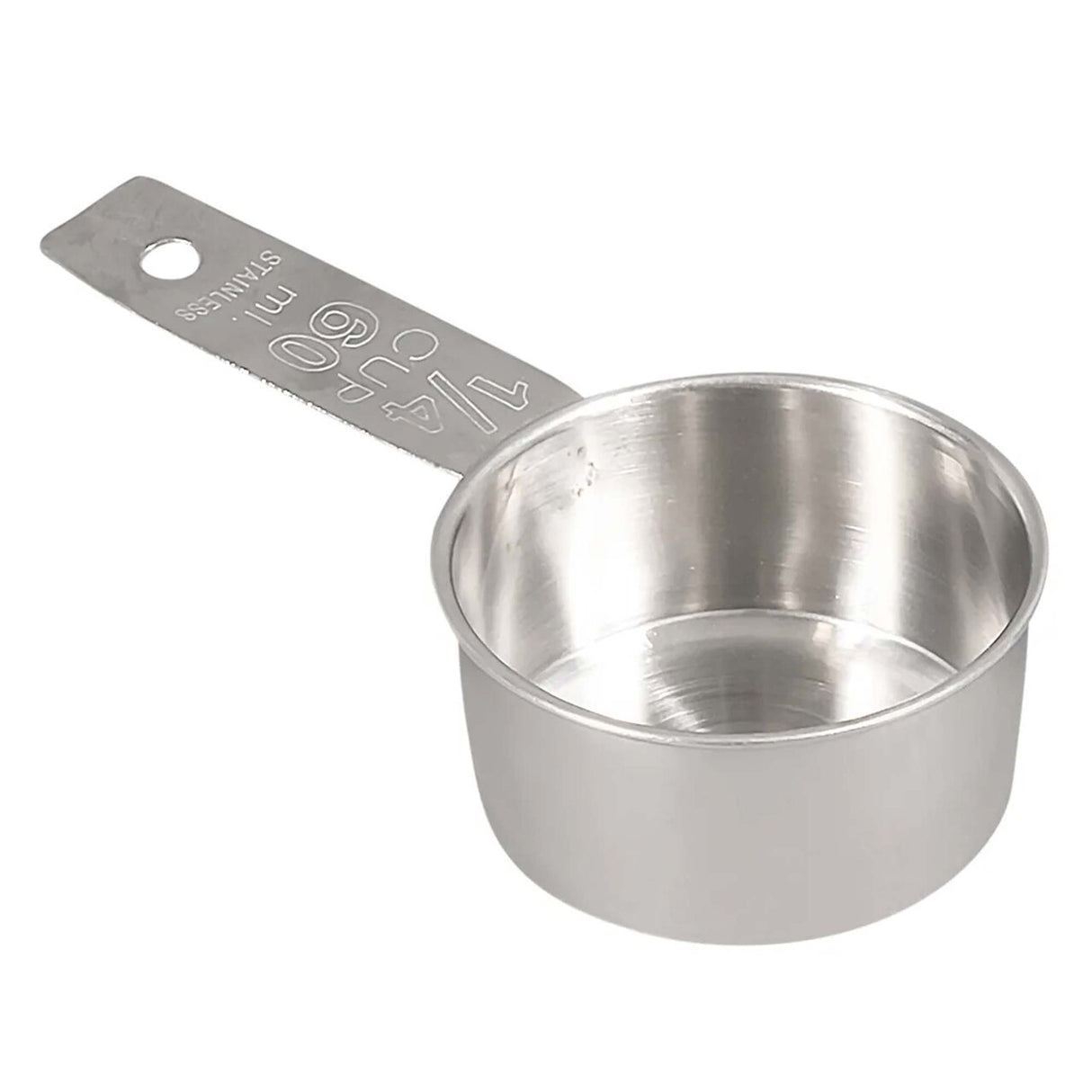 ¼ Cup Measuring Cup Stainless Steel, Graduated Interior & Exterior