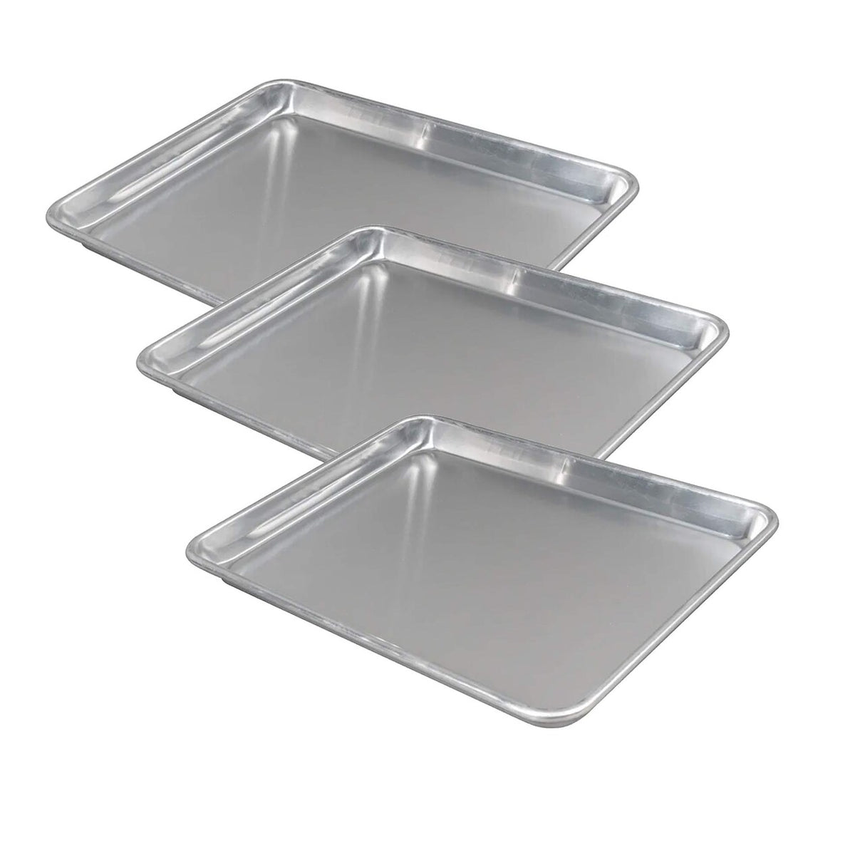 13" x 9.5" Quarter-Size Sheet Pan 20 Gauge Aluminum Reinforced Rim Bakeware