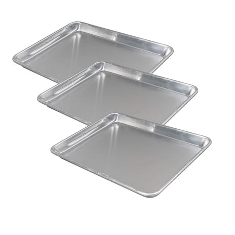 13" x 9.5" Quarter-Size Sheet Pan 20 Gauge Aluminum Reinforced Rim Bakeware