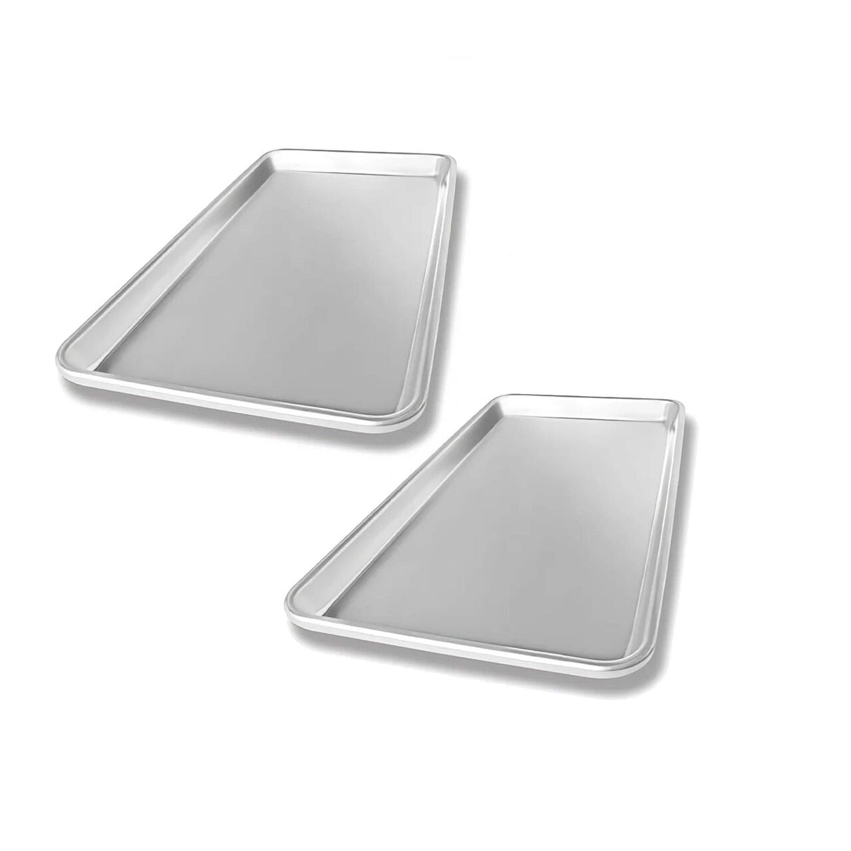 17.75" L x 9.31" W x 1" H Third Size Sheet Pan 16 Gauge Aluminum Chicago Metallic