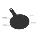 13" Pizza Board with 8" Round Blade Paper Composite Slate