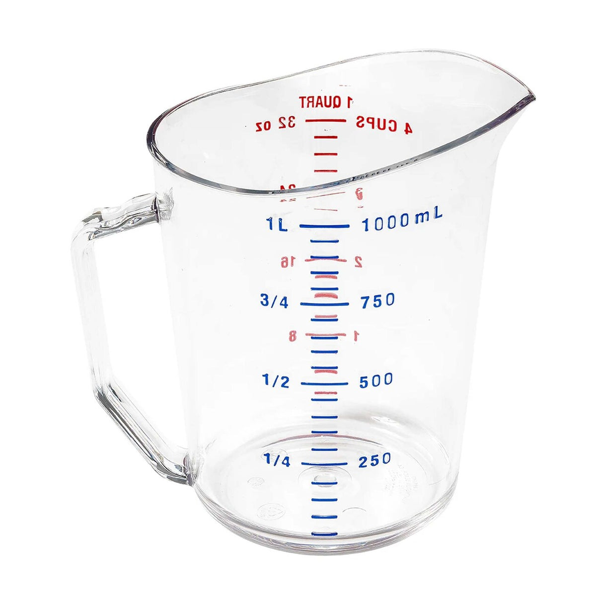 1 qt Measuring Cup Clear Polycarbonate Dual Graduations