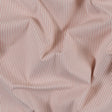 Salmon and White Candy Striped Stretch Cotton Woven