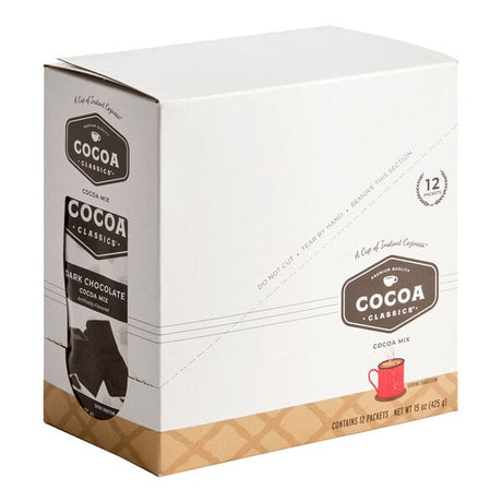 Cocoa Classics Dark Chocolate Cocoa Mix Packet 1.25 oz. - 36/Case