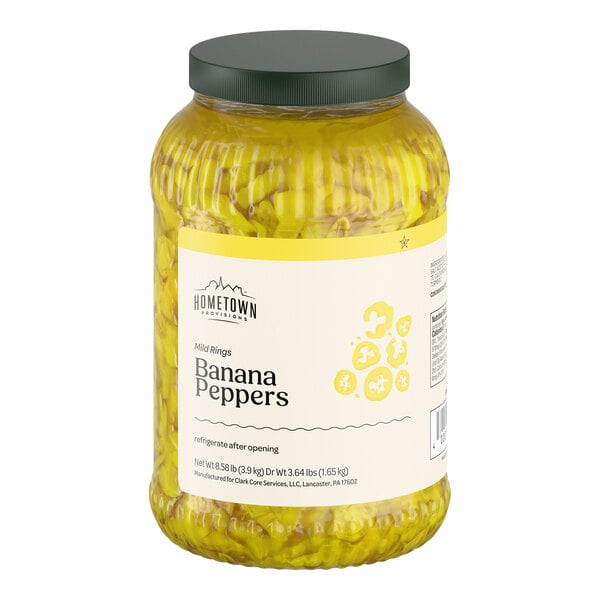 Hometown Provisions Mild Banana Pepper Rings 1 Gallon - 4/Case